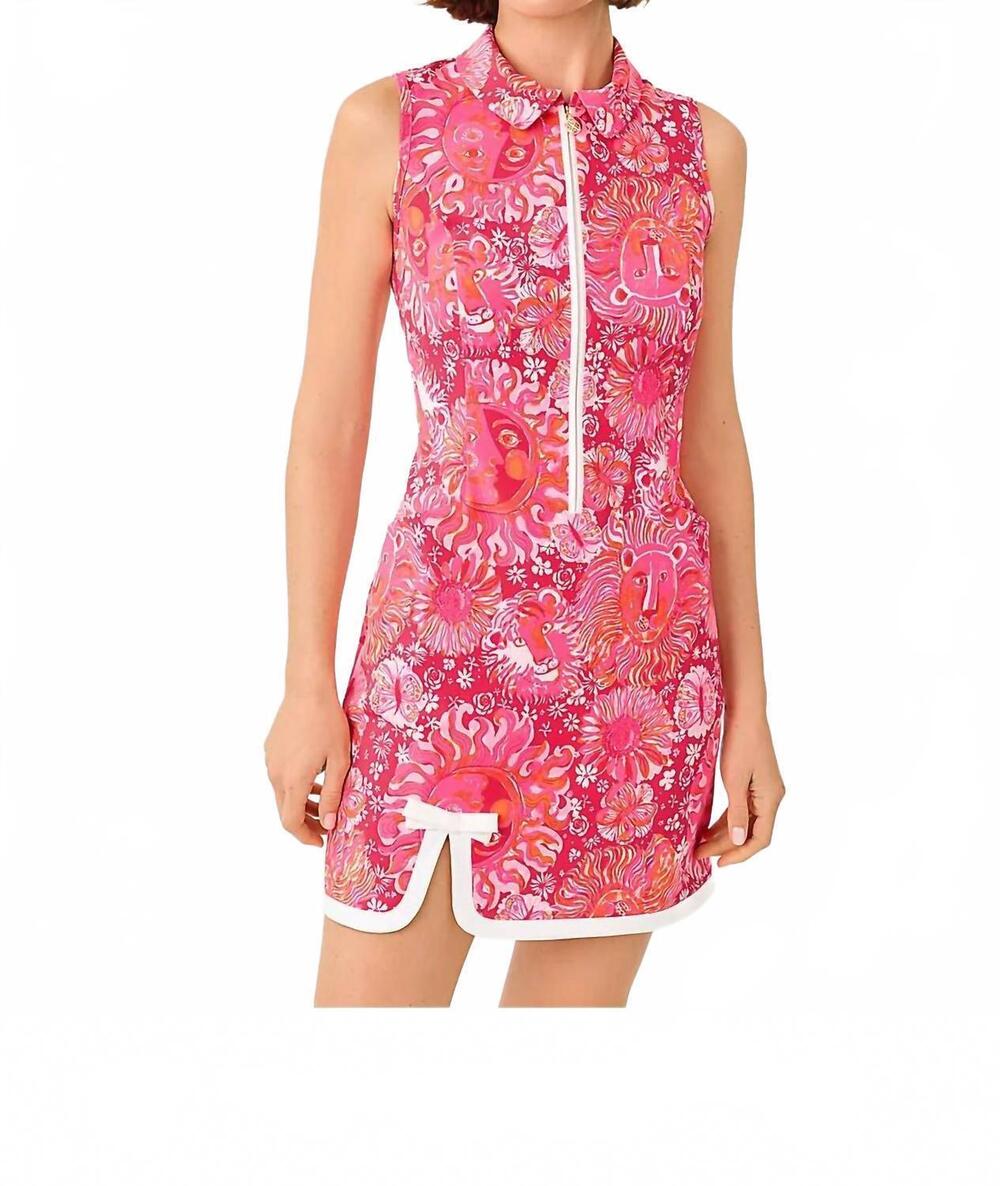 NEW LILLY PULITZER upf 50+ luxletic kathy bow dress in paradise punch jims stuff